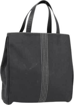 Loewe Pre-owned Canvas Tote Bag - Dames - Vintage Shopper - Zwart - ONE Size - Leer - Vintage
