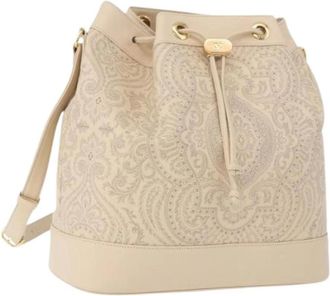 Valentino Tweedehands leren schoudertassen - Dames - Vintage Schoudertas - Beige - ONE Size - Vintage