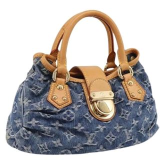 Louis Vuitton Pre-owned Monogram Denim Hand Bag - Dames - Pre-owned - Blauw - Maat: ONE Size Denim