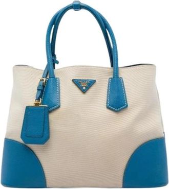 Prada Pre-owned Canvas prada-bags - Dames - Vintage Handtas - Beige - ONE Size - Vintage