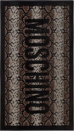 Moschino Snake-print Logo Beach Towel