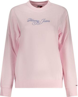 Tommy Hilfiger Rosa Katoenen Dames Sweater
