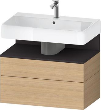 Duravit Duravit - Qatego Mueble Bajo Lavabo, 1 Extra&iacute;ble Y 1 Caj&oacute;n