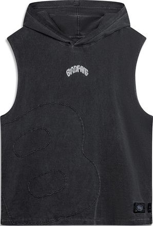 Li-Ning BadFive Graphic Sleeveless Hoodie Washed Black AVSU437-1