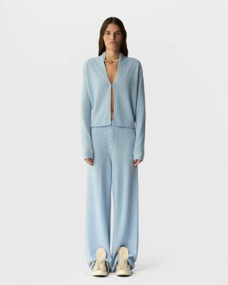 Guest In Residence Stealth Cashmere Blend Cardigan In Clear Sky