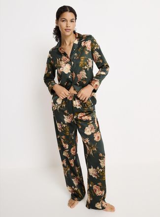 Lauren Ralph Lauren Womens Opulent flowers satiny pyjama set