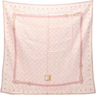 Louis Vuitton Pre-owned Scarves, female, Pink, Size: ONE SIZE Pre-owned Vintage Silk Scarf