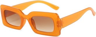 Generic Small Frame Square Men Sunglasses Outdoor Commuter Women Vacation Sun Glasses(Orange)