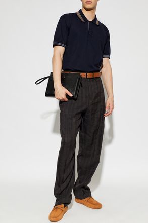 Ferragamo Cotton Polo, Mens, Navy Blue