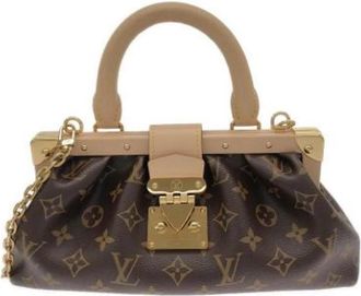 Louis Vuitton Pre-owned Canvas Handbag - Dames - Vintage Handtas - Bruin - ONE Size - Vintage