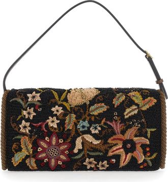 Valentino Garavani Womens Shoulder Bag Vlogo Multicolour Silk