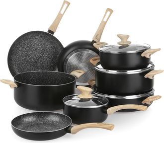 KASANOVA Batteria 12 pezzi large Black Stone