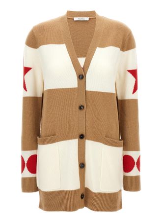 Max Mara Multicolor Wool Womens Cardigan