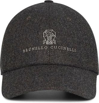 Brunello Cucinelli Embroidered-crest Curved-peak Cap