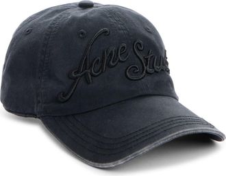Acne Studios Carliy Venice Embroidered Logo Baseball Cap in Black at Nordstrom