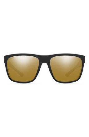 Smith Barra 59mm ChromaPop Polarized Sunglasses in Matte Black/Bronze at Nordstrom