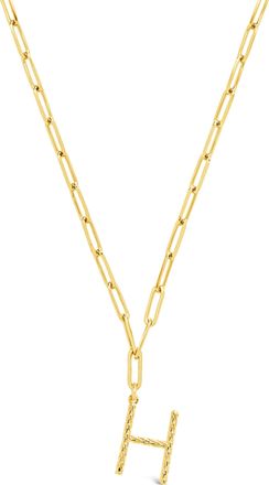 Sterling Forever Braided Initial Pendant Necklace