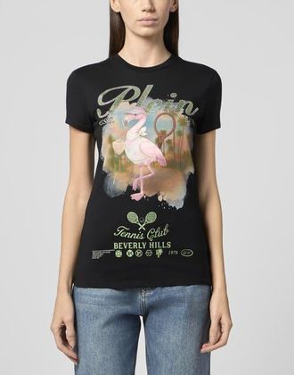 Philipp Plein Sexy Pure Fit T-Shirt Tennis Club Strass Women in Black at Nordstrom, Size Xx-Large