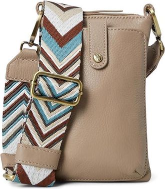 Hobo Cass Phone Crossbody Cross Body Womens Handbags Warm Adobe, Cotton/Leather