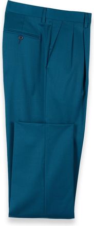 Paul Fredrick Wool Gabardine Pleated Pants