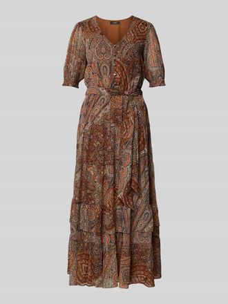 Lauren Ralph Lauren Maxikleid mit V-Ausschnitt Modell JEHONATHAN in Ecru, Gr&ouml;&szlig;e 46
