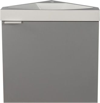 Vente-Unique Mobile lavabo angolare sospeso 56 cm Grigio opaco - manodo