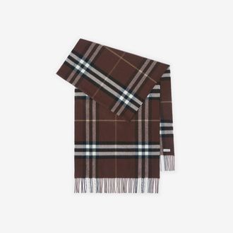 Burberry Wide Check Cashmere Scarf