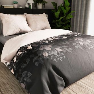 OEM Juego De Cama Kelly 220x200 Cm - Algod&oacute;n Satinado, Oscuro, Estampado Elegante