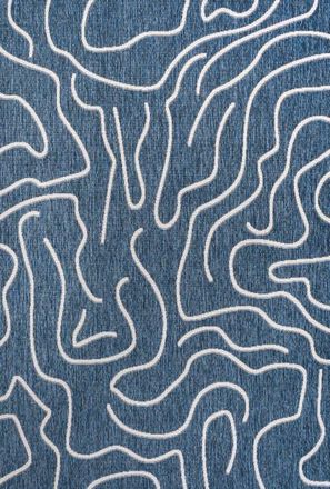 Jonathan Y Designs Nolan Modern Coastal Organic Shapes Indoor/Outdoor Area Rug in Navy/cream at Nordstrom, Size 8Ft 0In X 10Ft 0In