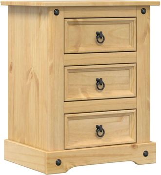 vidaXL Bedside Cabinet Corona 53x39x66 cm Solid Wood Pine Vidaxl