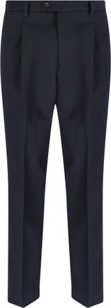 Be Able Blue Tailored Cotton Straight-Leg Pants