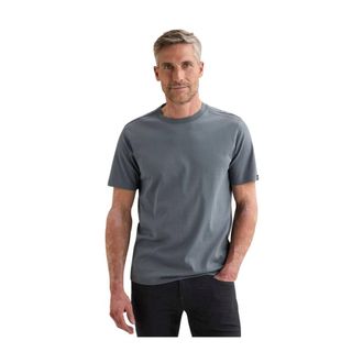 Vanguard T-shirt van gemerceriseerd katoen met ronde hals - Heren - Tops - Blauw - Maat: M Katoen