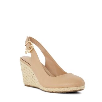 Dune London Womens Ladies Cadies - Sling-Back Espadrille Wedges - Beige - Size UK 4