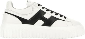 Hogan H-Stripes Allacciato H Spezzata Sneakers in White