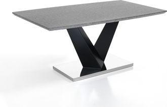 Oresteluchetta Oresteluchetta - Mesa Extensible Efecto Madera Con Acabado Hormig&oacute;n Cm. Al.75xp.90xl.160
