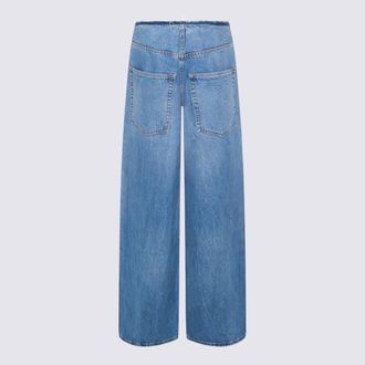 Alexander Wang Womens Jeans Vintage Marbled Blue _100 % Co