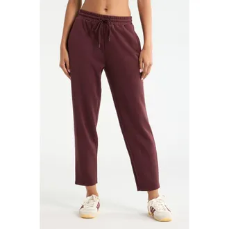 Zella Soft Luxe Ankle Pants in Brown Ristretto at Nordstrom, Size X-Large