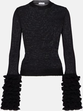 Alaia Alaïa Top in misto mohair con volant