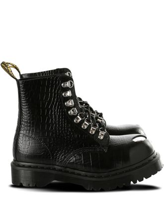 Dr. Martens 1460 Pascal leather boots - unisex - Calf Leather/Fabric/Rubber - 9.5 - Black