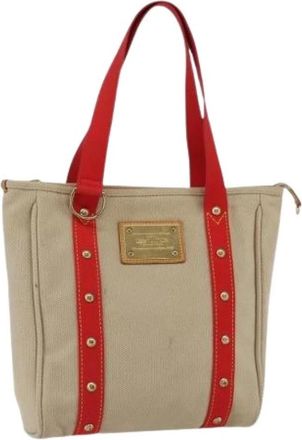 Louis Vuitton Pre-owned Tote Bags, female, Beige, Size: ONE SIZE Pre-owned Canvas Tote Bag