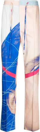 Limitato painterly-print straight-leg trousers - men - Cotton/Elastane - 46 - Multicolour