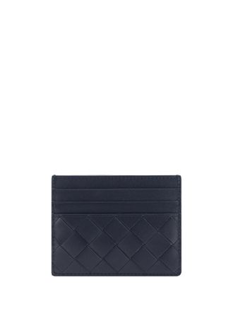Bottega Veneta Intrecciato Woven Leather Card Case - Gray