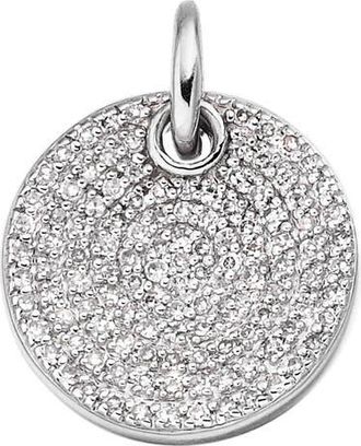 Monica Vinader Ava Diamond Disc Pendant Charm (Online Trunk Show) in Silver at Nordstrom