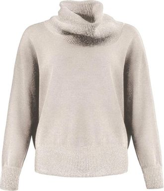 D.exterior Turtleneck Sweater - Dames - Coltruien - Beige - L - Wol - Truien & Vesten