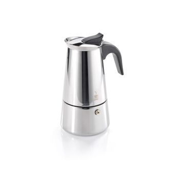 GEFU Cafetera Espresso de acero inoxidable, 4 tazas