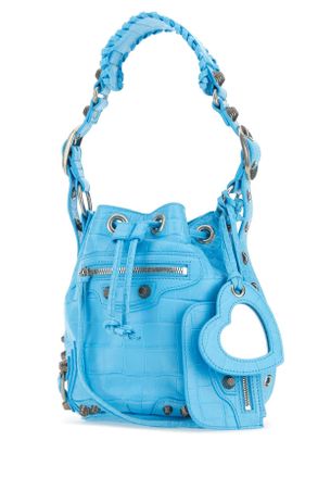 Balenciaga 70243123eby 4809 Skyblue T Cotton R Elastan Borse A Secchiello Bag