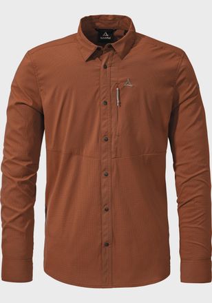 Sch&ouml;ffel Outdoorhemd SCH&Ouml;FFEL Shirt Haidwand M, Herren, Gr. 48, Normalgr&ouml;ssen, rot (2950, rot), Oberstoff : 94% Nylon 6% Elasthan, Rundhals, Hemden Outdoorhemd