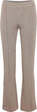 Part Two Ultimate Flare Broek - Toasted Coconut Check - Dames - Wijde Broeken - Bruin - S - Polyester - Broeken