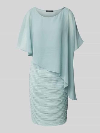 Swing Knielanges Cocktailkleid im Double-Layer-Look in Hellgruen, Gr&ouml;&szlig;e 44