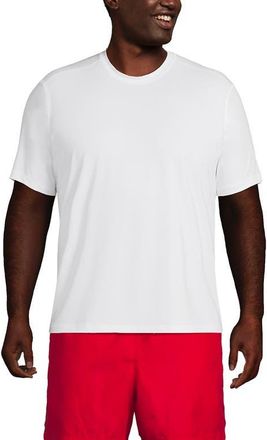 Lands End Short Sleeve Swim Tee Rash Guard in White at Nordstrom, Size Xx-Large